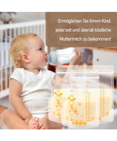 BPA-Free Breast Milk Storage Bags - 45 Pre-Sterilized 250ml Freezing Bags with Double Zipper | International Shipping Available - Buy Online on GoSupps.com