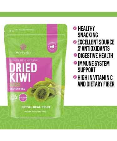 Dried Kiwi Fruit Slices - 1lb | Dehydrated Kiwi Slices, All-Natural & Non-GMO | Lightly Sweetened Kiwifruit - 16oz - Buy Online on GoSupps.com