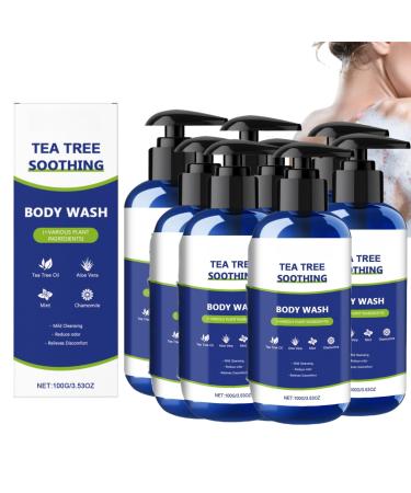 BRVLY Tea Tree Mint Body Wash for Men and Women Moisturizing Body Wash Helps Soothe the Skin Refreshing and Moisturizing Cleanser for Body and Feet 8