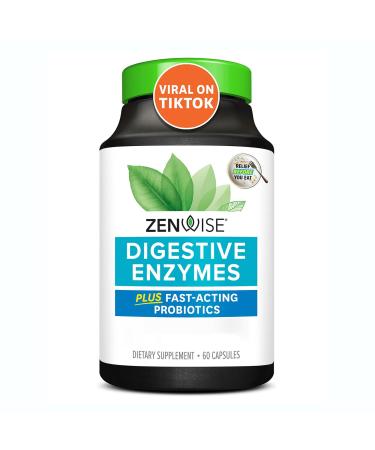 Zenwise Digestive Enzymes 60 Capsules Vegetarian Gluten Free Soy-Free Non-GMO