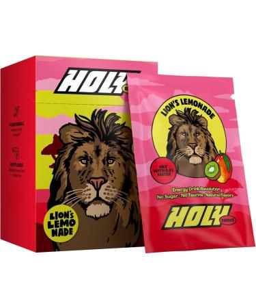 HOLY Energy Gaming Booster Bo te d'essai de 10 Lion's Lemonade avec go t de mangue & kiwi | 10 portions avec NewCaff & extrait de th vert | Focus Drink | Vegan avec ar mes de fruits 100% naturels