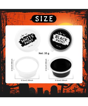 Professional Black & White Face Paint Set (1.25 oz Each) for Halloween SFX & Cosplay - High Pigment Oil-Based Makeup Kit for Clown, Joker, Skeleton - Kids & Adults Costume Accessories - Buy Online on GoSupps.com