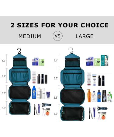 Homchen Waterproof Hanging Travel Toiletry Bag - Portable Cosmetic Wash Bag for Men and Women (L E-Green) - Buy Online on GoSupps.com