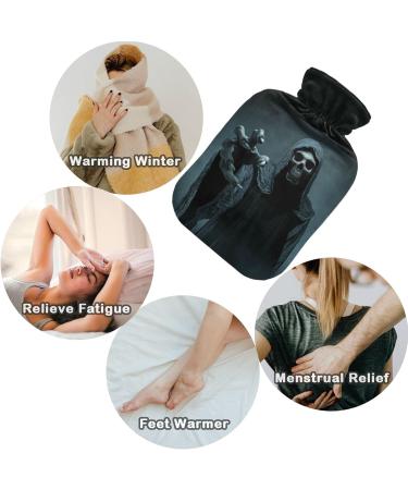 NAANLE Skull Sensensmann Hot Water Bottle 1L Transparent Hand/Foot Warmer for Pain Relief & Heat Therapy | International Shipping - Buy Online on GoSupps.com