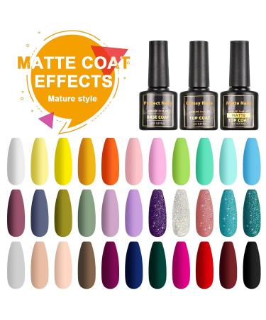 Yocrovv Gel Nail Polish Set - 36 pcs Soak Off Gel Kit with Glossy & Matte Top Coat, Popular Classic Colors for Gel Nail Art - Perfect Christmas Gift - Buy Online on GoSupps.com
