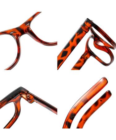 Suertree Reading Glasses +2.00 Magnification | Spring Hinge Computer Glasses for Men and Women | Black Square Presbyopic Reader Glasses - Buy Online on GoSupps.com