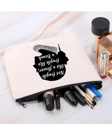 VAMSII RBG Makeup Bag - Fragile like a Bomb, RBG Gifts for Strong Women | Feminist Gifts - Buy Online on GoSupps.com