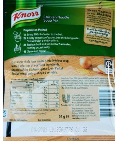  Knorr Knorr Super Chicken Noodle Soup 6 x 51g - Buy Online on GoSupps.com
