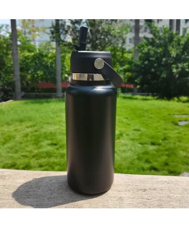 CHEETAH Replacement Straw Lid for Hydroflask Wide Mouth - Black, Fits 12-64oz Bottles, Includes Straws Brush - Compatible with Other Brands - Buy Online on GoSupps.com
