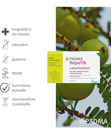 Padma Hepatib 60 Capsules - Vegan Metabolism & Liver Support | 3-Fruit Formula with Choline Polyphenols & Tannins for Internal Cleansing - Buy Online on GoSupps.com