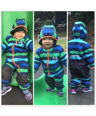Umkaumka Baby Water Repellent Romper Jumpsuit Snowsuit - Blue 18-24 Months - Buy Online on GoSupps.com