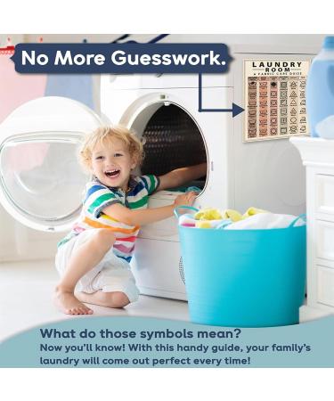 Laundry Symbols Washing Machine Guide Magnetic Laundry Care Guide Practical Instructions For Proper Laundry Instructions Laundry Chart - Buy Online on GoSupps.com
