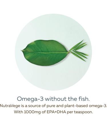 Nature's Way NutraVege Plant-based Omega 3 Supplement Extra Strength Formula Vegetarian EPA + DHA from Algal Oil Vegan Lemon Flavour 200 mL Liquid - Buy Online on GoSupps.com