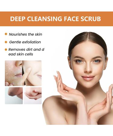 Orange Exfoliating Gel for Face & Body Orange Peeling Gel Face Scrub Deep Clean Pores Remove Blackheads & Moisturize Skin Facial Exfoliator (3PCS) - Buy Online on GoSupps.com