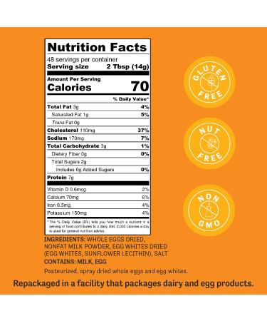 Judee s Scrambled Egg Mix 1.5lb - Non-GMO, Gluten-Free & Nut-Free - Real Eggs and Dairy - Made in USA - 24oz - Buy Online on GoSupps.com