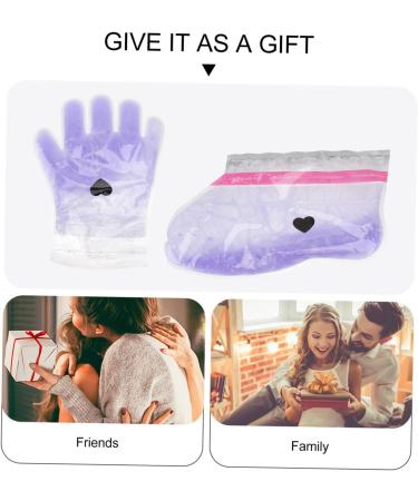 Healeved 2 Pairs Wax Gloves Personal Care Close Friends Nonwoven Fabric Comdum Paraffin Paraffin Wax Care Spa Suite Nursing Cover Boots Hand Wax Non-woven Fabric Purple - Buy Online on GoSupps.com