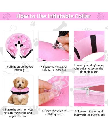 FWLWTWSS Inflatable Hinge & Sore Throat Cat Collar | Adjustable Dog Protective Collar | Leak Protection for Recovery | Fits 25-36cm | Comfort for Pets - Buy Online on GoSupps.com