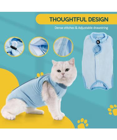 Avont Katzenbody for Cats | Post-Op Recovery Suit | Leak Protection & Abdominal Wound Care | Size M - Blue - Buy Online on GoSupps.com