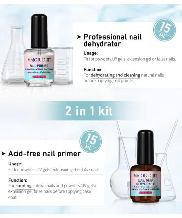 DouborQ Nail Dehydrator and Nail Primer with Cuticle Oil Set Natural Nail Prep Dehydrate and Acid-Free Primer for Gel Nail Polish Air Dry Superior Bonding Primer for Acrylic Powder - Buy Online on GoSupps.com