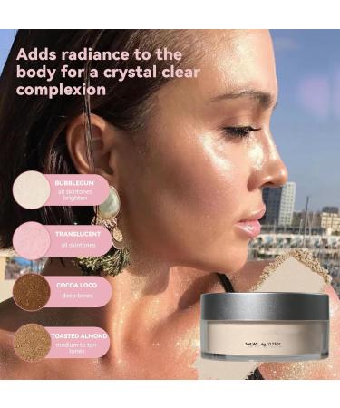 Smooth Setting Powder Poudre Loose Highlighter Makeup for Light Medium and Dark Skin Tones Translucent Setting Powder 0.21 Ounce (2) - Buy Online on GoSupps.com