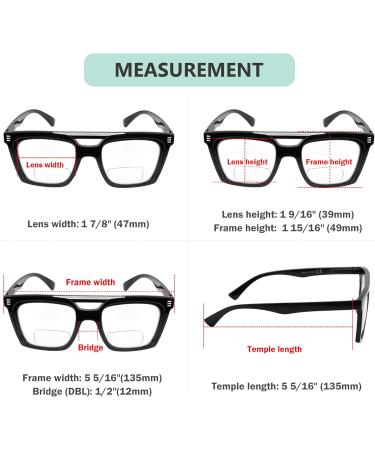 Eyekepper 4-Pack Bifocal Reading Glasses for Women - Small Lens 2.0x Magnification Clear Lens Stylish Colors - International Shipping Available - Buy Online on GoSupps.com