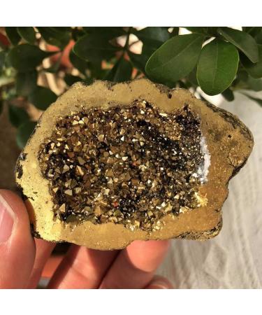 1pc 60-80mm Natural Pyrite Crystal Cluster Aquarium Suitable for Home HOMEZHOU (Size : 5pcs)
