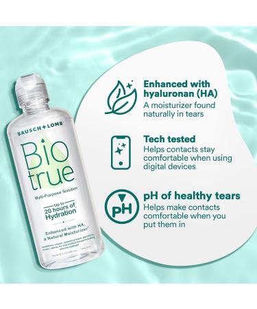 Biotrue Contact Lens Solution - Multi-Purpose Soft Lens Care 2 FL OZ (Pack of 4) | Includes Lens Case | International Shipping Available - Buy Online on GoSupps.com