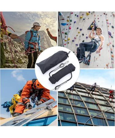 XINSHUNCAN 12mm Outdoor Climbing Rope - Static Rock Climbing & Tree Rappelling - Nylon Rope for Ice Climbing & Fire Rescue - 32ft with Steel Hooks - Buy Online on GoSupps.com