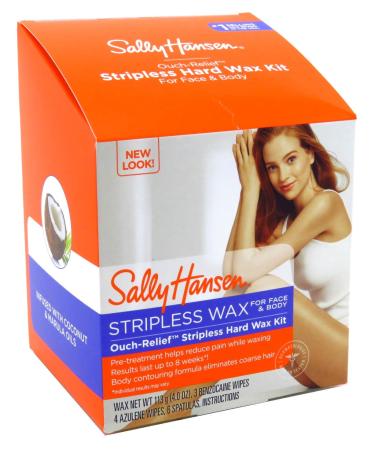 Sally Hansen Ouch-Relief Stripless Hard Wax Kit for Face & Body 1 Kit