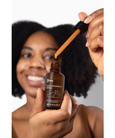 Earthling Co. Antioxidant Serum 1.0 fl oz - Brightening & Even Skin Tone - Vitamin C & Hyaluronic Acid - Gentle & Hydrating for Sensitive Skin - Buy Online on GoSupps.com