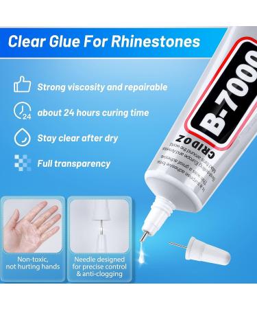 B7000 Clear Jewelry Glue | Cridoz 3.7 fl oz Craft Adhesive with Precision Tip | Multi-Function Fabric Glue for Rhinestone, Metal, Charms, Nail Art, Wood & Glass - Buy Online on GoSupps.com