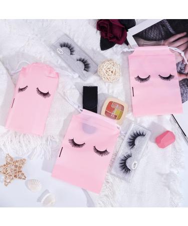 MAGEFY 50 Pieces Pink Eyelash Aftercare Bags - Portable Drawstring Packaging for Lashes Business - Ideal Gift for Girls and Women - 6 x 4 Inches - Buy Online on GoSupps.com