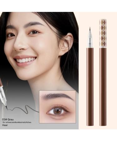 Crayon sourcils - Produit 3D naturel longue dur e souple et imperm able - Pour tous les jours soir e f te mariage maison cole travail piscine salle de sport Gris (03) - Buy Online on GoSupps.com