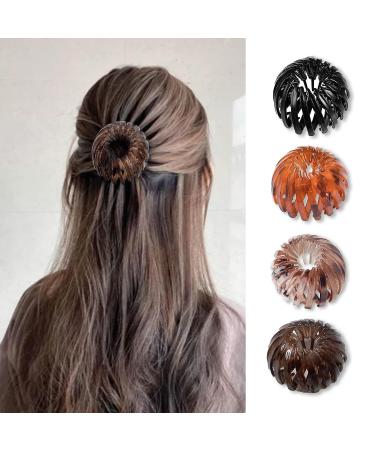 Vintage Bird Nest Hair Clips Ponytail Holder Set - 4PCS Hair Claws for Women Girls - Strong Hairpin Accessories (4 Colors) - Buy Online on GoSupps.com