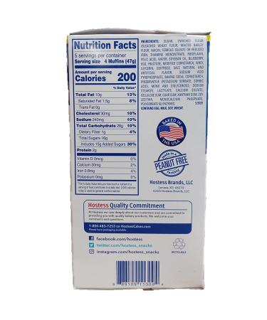 Hostess Mini Muffins Combo Pack - 8.25 oz (2 Pack, 40 Mini Muffins) - Buy Online on GoSupps.com