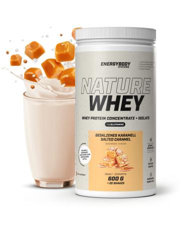Energybody nature whey protein isolate & concentrate 600G/sugar and fat argument whey protein powder/protein powder without artificial thickening agent/protein shake (salted caramel) salted caramel 600g - Buy Online on GoSupps.com