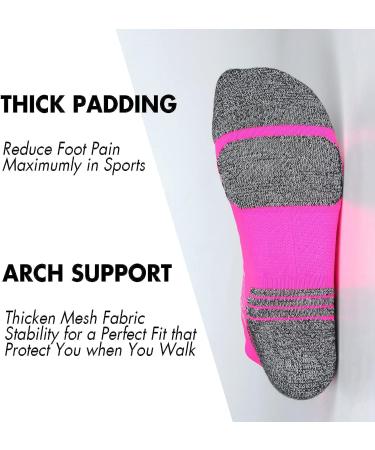 Aimerday Athletic Ankle Women's Compression Socks 5-Pack - Low Cut Performance Soft Tab Socks for Running and Sports - Cushioned and Cozy Garden Socks - Buy Online on GoSupps.com
