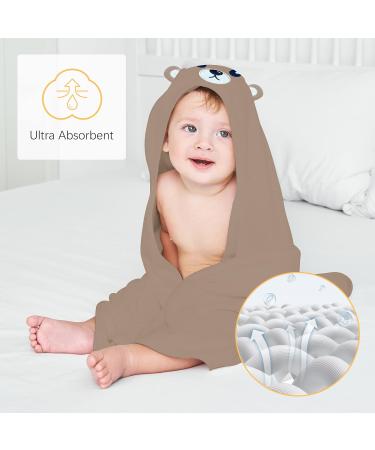3 Pack Baby Hooded Bath Towel & 24 Washcloth Set - Baby Registry Essential for Newborns, Infants & Toddlers - Bear, Elephant, Duck Design - Buy Online on GoSupps.com
