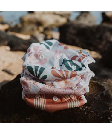 Reusable Swim Diapers & Wet Bag Set by Nora's Nursery - Adjustable One Size - Tropical Print - Buy Online on GoSupps.com