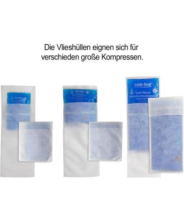 Com-Four 10x Disposable Fleece Shell for Gel Compress - Cold & Warm Protective Covers | Skin-Friendly Pack of 10 - Buy Online on GoSupps.com