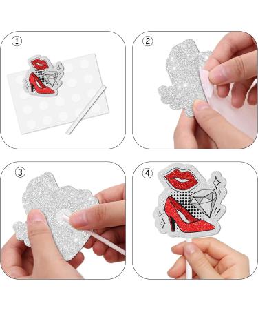 18pcs Pink Glitter Dessert Cupcake Topper for Long Eyelashes Big Eyes Love Lip XOXO Theme Decor Supplies Lady Women Girls Birthday Wedding Bachelor Engagement Party Decoration - Buy Online on GoSupps.com