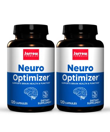 Jarrow Formulas Neuro Optimizer - 120 Capsules Pack of 2 - Brain Health & Antioxidant Support - Includes 7 Neuro Nutrients - Gluten Free - 60 Total Servings