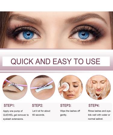 QUEWEL Eyelash Extension Remover 20ml - Professional Lash Glue Dissolver for Sensitive Skin - Buy Online on GoSupps.com