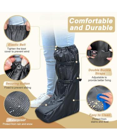 Neppt Tall Walking Boot Cover for Women Men - Orthopedic Foot Cast Protector for Outdoor Activities - Black - Buy Online on GoSupps.com