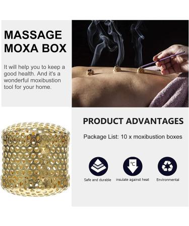 FARUTA Copper Moxa Box for Moxibustion Therapy | Portable Moxa Stick Cans | 10pcs Anti-Ash Net - Buy Internationally - Buy Online on GoSupps.com