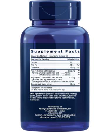 Life Extension Super Omega-3 240 Softgels & Optimized Ashwagandha 60 Capsules - Fish Oil Stress Relief & Brain Support Supplement Bundle - Buy Online on GoSupps.com