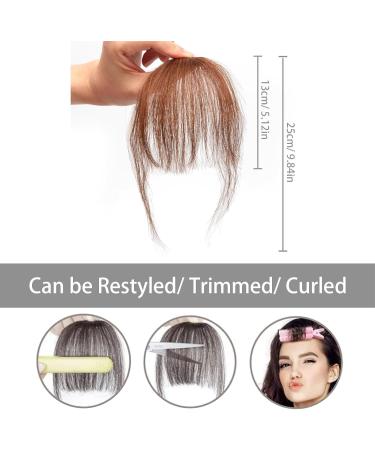 Clip in Fringe Human Hair Fringe Thin Clip in Bangs Hair Extensions Hairpieces with Temples (#2 Light Brown Wispy Bangs - with Temples) Wispy Bangs - with Temples #2 Light Brown - Buy Online on GoSupps.com