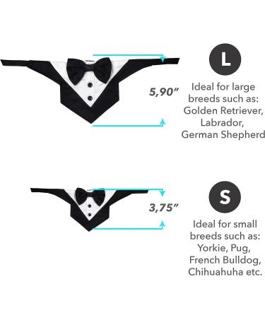 Odi Style Dog Tuxedo for Large Dogs - Wedding Attire with Bow Tie for Dogs - Engagement Gift & Photography Prop - Buy Online on GoSupps.com