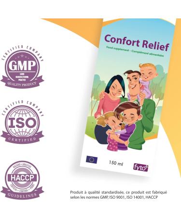 Comfort Relief Food Supplement for the Whole Family (+3 years) - Digestive Syrup Fyto+ | Chamomile Anise & Mint | Transit & Digestion Support | 150ml - Gluten Free - Buy Online on GoSupps.com