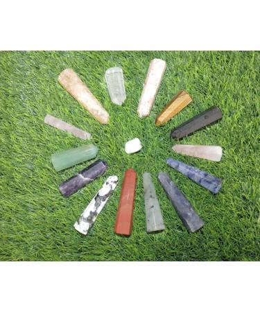 Third Eye Crystals Mix - 5 Handmade Crystal Points for Home Decor | Good Luck Towers & Reiki Symbol Gifts - Buy Online on GoSupps.com